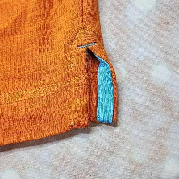 Robert Graham Lightweight Orange V-Neck T-Shirt, Men's XL - Picture 5 of 8